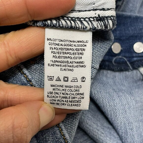 Free People Bootcut Crop Jeans Women W26 Flare Button Fly Boho Hippie Retro Fray - Picture 12 of 12